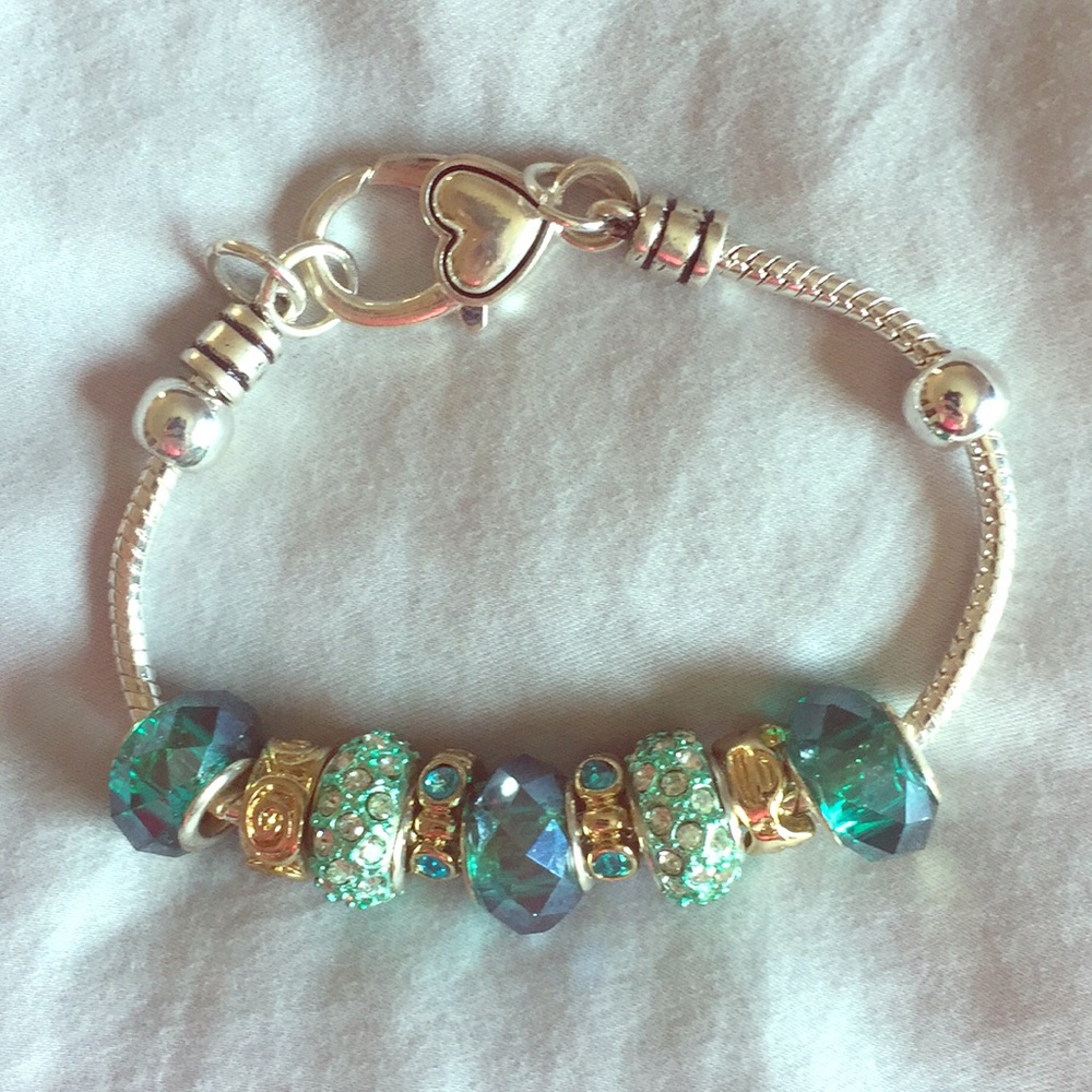 NWOT Blue Charms Bracelet